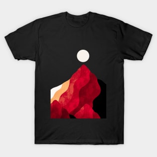 Deep velvet peak T-Shirt